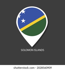 Solomon Islands flag Vector marker with flags.
