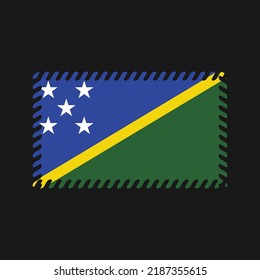 Flaggenvektor der Salomonen Nationalflagge