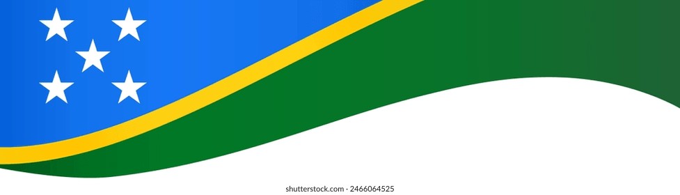 Solomon Islands flag wave isolated on png or transparent background vector illustration.