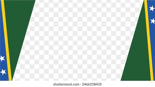 Solomon Islands flag wave isolated on png or transparent background vector illustration. 