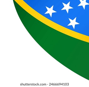 Solomon Islands flag wave isolated on png or transparent background vector illustration.