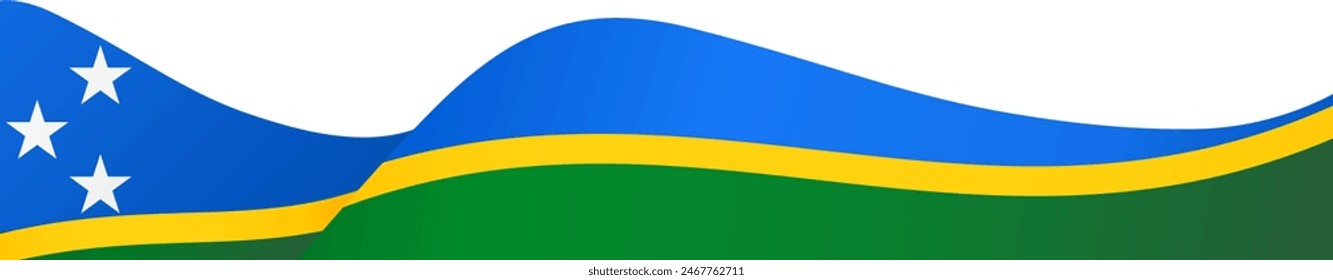 Solomon Islands flag wave isolated on png or transparent background vector illustration.