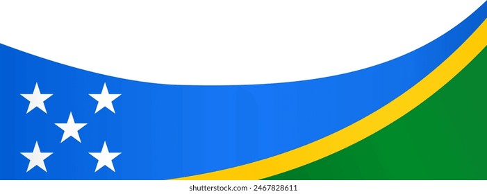 Solomon Islands flag wave isolated on png or transparent background vector illustration.