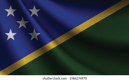 Solomon Islands flag waving. background for patriotic and national design. vector illustration  