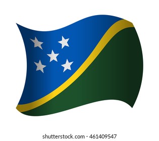 solomon islands flag waving in the wind