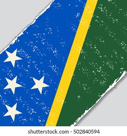 Solomon Islands grunge flag diagonal background. Vector illustration.