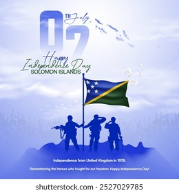 Solomon Islands Independence Day greeting card design for social media post