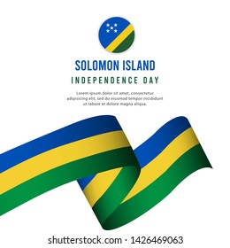 Solomon islands independence day vector template. Design for banner; greeting cards or print.