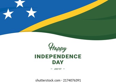 Solomon Islands Independence Day. Vector Illustration. The illustration is suitable for banners, flyers, stickers, cards, etc.
