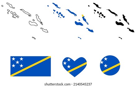 Solomon-Inseln Mathe-Flaggensymbol einzeln auf weißem Hintergrund