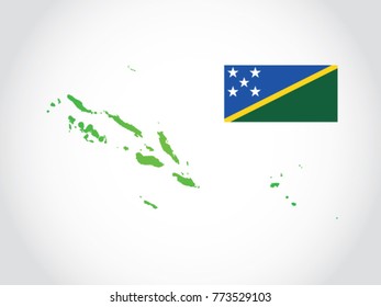 Solomon Islands Map Flag Territory