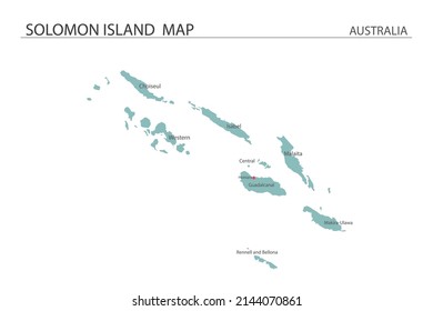 Solomon Islands Map Vector Illustration On Stock Vector (Royalty Free ...