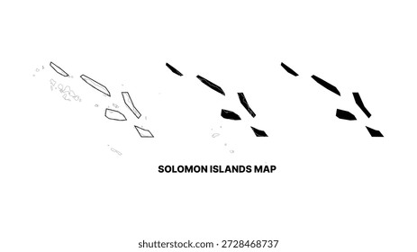 Solomon islands map vector illustration