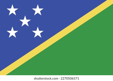 Solomon Islands national flag
vector illustration