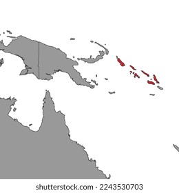 Solomon Islands on world map. Vector illustration.