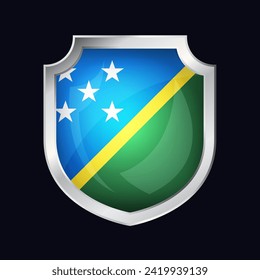 Silver Shield Flag Symbol der Salomonen