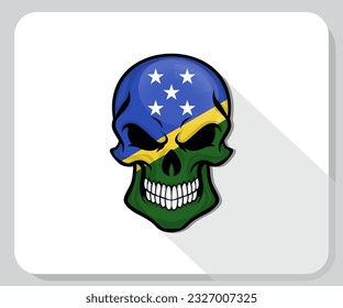 Solomon Islands Skull Flag Pride Icon
