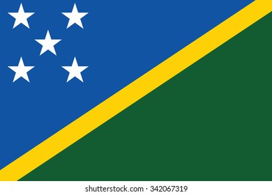 Solomon Islands vector Flag isolated.