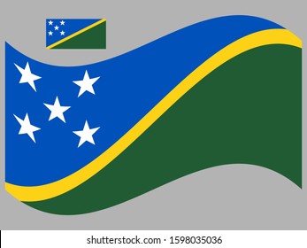 Solomon Islands waving flag vector