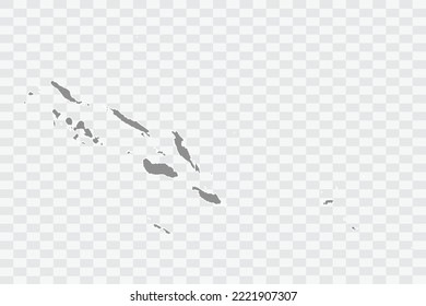 Solomon Map grey Color on White Background  Png