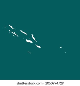 Solomon map High Detailed. white color. on green background. Abstract design vector illustration eps 10
