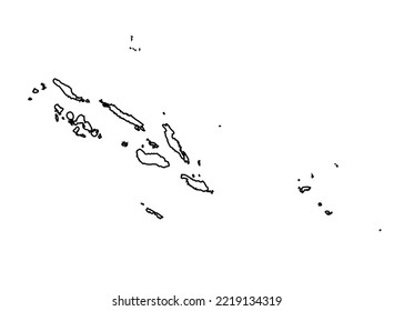 Solomon Map shadow in minimal line outline thin shape isolated vector illustration