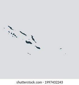 Solomon map vector, isolated on gray background