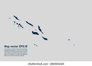 Mapa Salomón vectorial. aislado en fondo gris claro