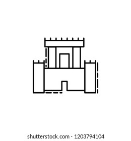 Solomon Temple icon. Element of Jewish icon for mobile concept and web apps. Thin line Solomon Temple icon can be used for web and mobile