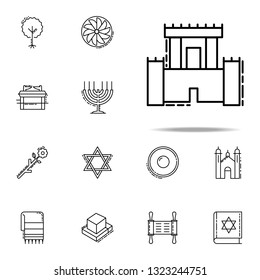 Solomon Temple icon. Judaism icons universal set for web and mobile