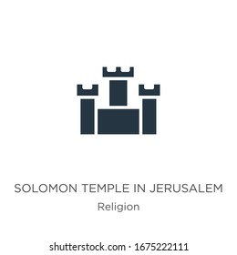 Solomon temple in jerusalem icon vector. Trendy flat solomon temple in jerusalem icon from religion collection isolated on white background. Vector illustration can be used for web and mobile graphic 