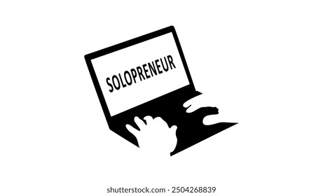 Solopreneur emprendedor en solitario, trabajando solo o propietario de un negocio nuevo, fundador o emprendedor, desarrollador independiente, concepto de freelancer