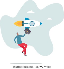 Solopreneur solo entrepreneur, working alone or startup business owner, founder or entrepreneurship, independent developer,people concept.