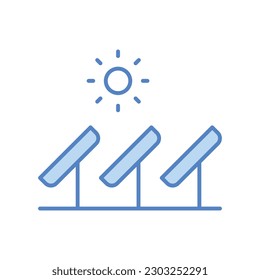 Solor Power icon vector stock illustration.