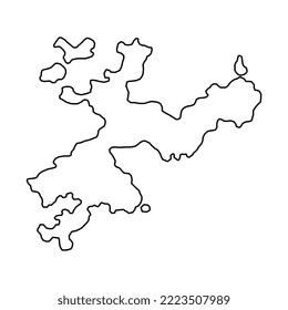 Solothurn map, Cantons of Switzerland. Vector illustration.