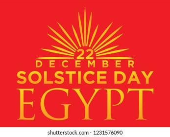 Solstice in Egypt. vector. 5k