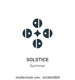 Solstice glyph icon vector on white background. Flat vector solstice icon symbol sign from modern summer collection for mobile concept and web apps design.