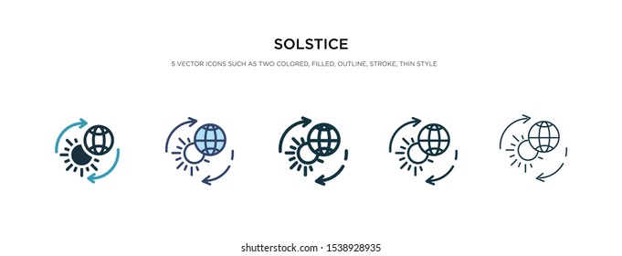 solstice icon in different style vector illustration. two colored and black solstice vector icons designed in filled, outline, line and stroke style can be used for web, mobile, ui