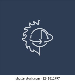 Solstice icon. Solstice linear design concept from Astronomy collection. Simple element vector illustration on dark blue background.