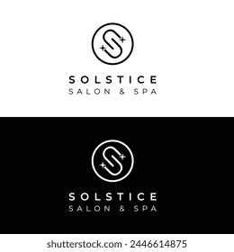 Solstice Salon Spa minimal logo Design