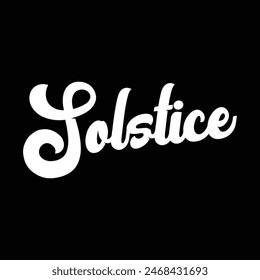 solstice text on black background.