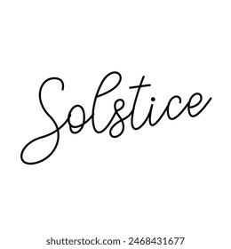 solstice text on white background.