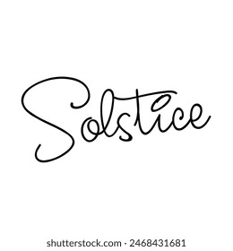 solstice text on white background.