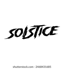 solstice text on white background.