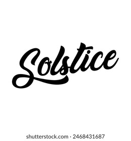 solstice text on white background.