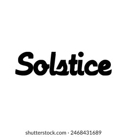 solstice text on white background.