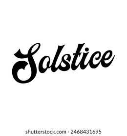 solstice text on white background.