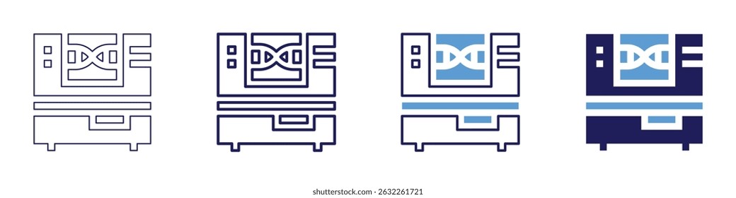 Solubility limit icon in 4 different styles. Thin Line, Line, Bold Line, Duotone. Duotone style. Editable stroke.