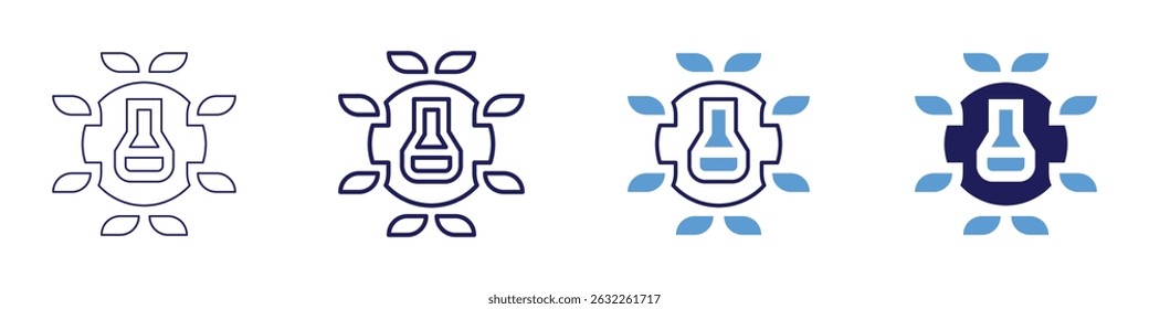 Solubility product icon in 4 different styles. Thin Line, Line, Bold Line, Duotone. Duotone style. Editable stroke.