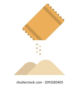 soluble powder flat clipart vector illustration